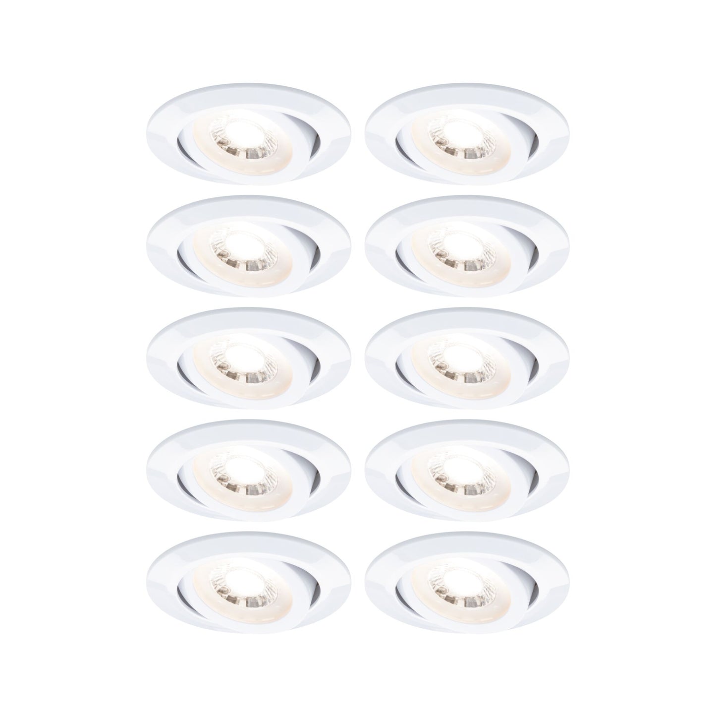 Paulmann LED Einbauleuchte  10er-Set schwenkbar 3-Step-Dim   rund 82mm 70°  10x4,8W 10x450lm 230V dimmbar 3000K Weiß