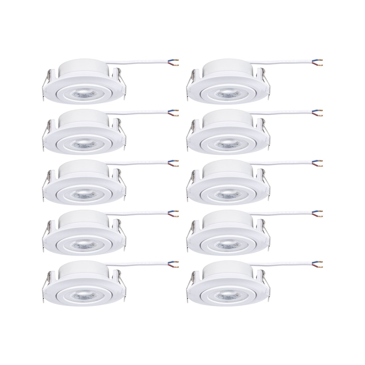Paulmann LED Einbauleuchte  10er-Set schwenkbar 3-Step-Dim   rund 82mm 70°  10x4,8W 10x450lm 230V dimmbar 3000K Weiß