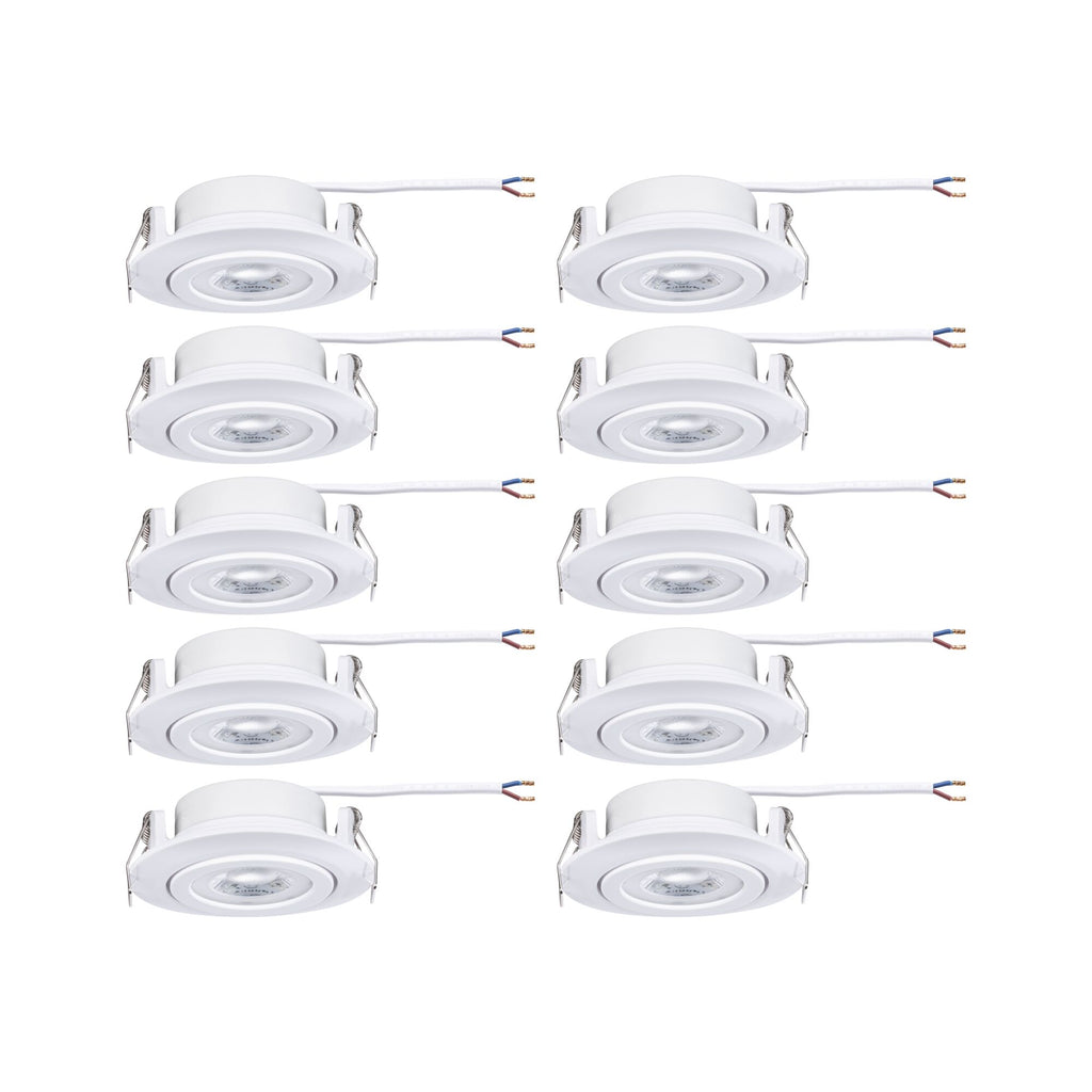 Paulmann LED Einbauleuchte  10er-Set schwenkbar rund 82mm 70°  10x4,8W 10x450lm 230V  3000K Weiß