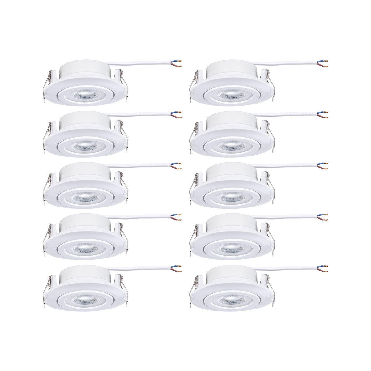 Paulmann LED Einbauleuchte  10er-Set schwenkbar rund 82mm 70°  10x4,8W 10x450lm 230V  3000K Weiß
