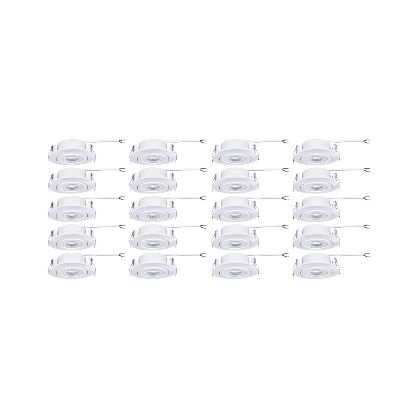 Paulmann LED Einbauleuchte  20er-Set schwenkbar rund 82mm 70°  20x4,8W 20x450lm 230V  3000K Weiß