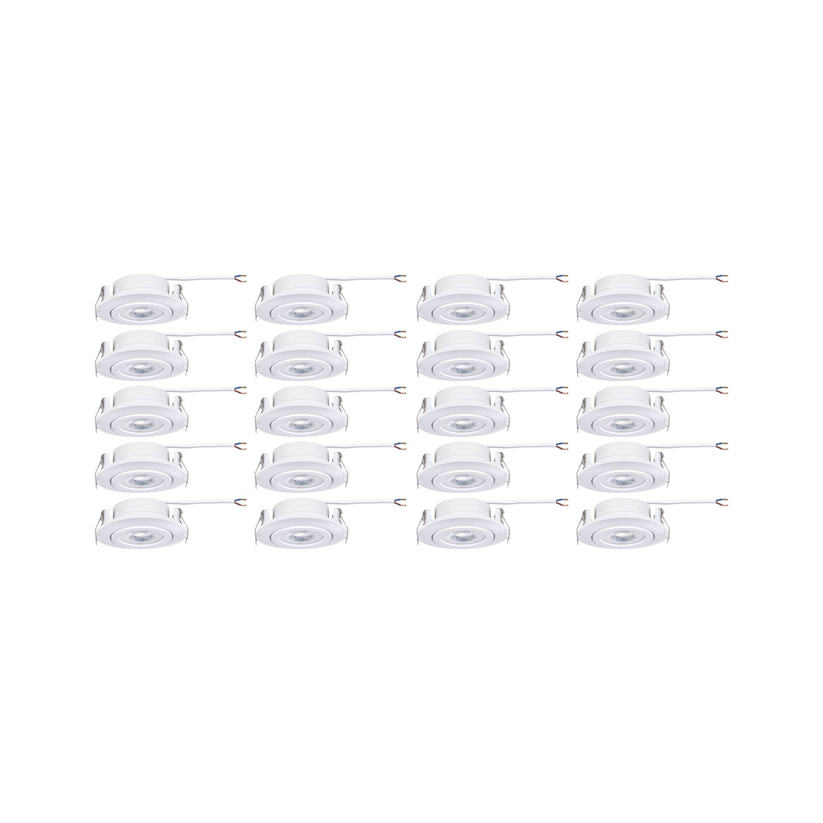 Paulmann LED Einbauleuchte  20er-Set schwenkbar rund 82mm 70°  20x4,8W 20x450lm 230V  3000K Weiß