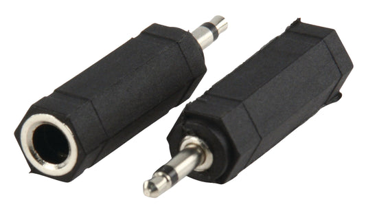 Valueline Mono-Audio-Adapter 3.5 mm male - 6.35 mm female Schwarz