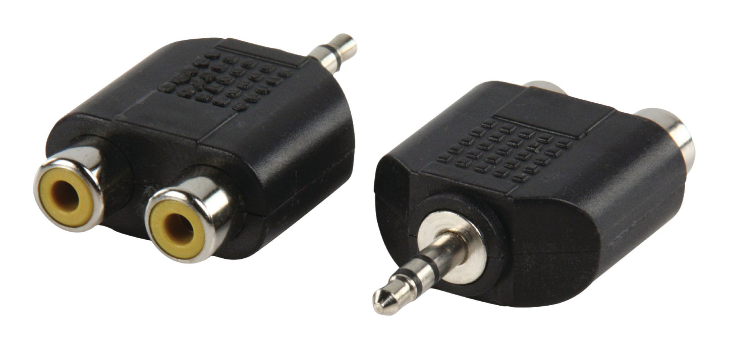 Valueline Stereo-Audio-Adapter 3.5 mm male - 2x RCA female Schwarz