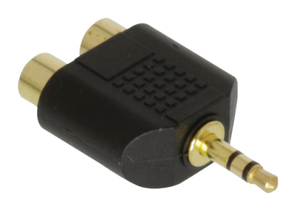 Valueline Stereo-Audio-Adapter 3.5 mm male - 2x RCA female Schwarz