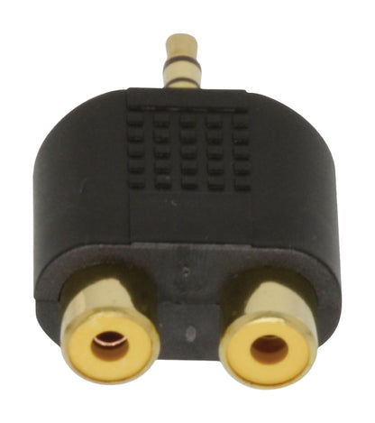 Valueline Stereo-Audio-Adapter 3.5 mm male - 2x RCA female Schwarz