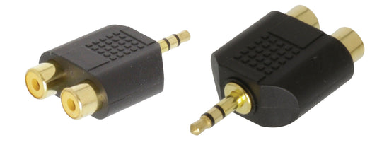 Valueline Stereo-Audio-Adapter 3.5 mm male - 2x RCA female Schwarz