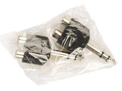 Valueline Stereo-Audio-Adapter 6.35 mm male - 2x RCA female Schwarz