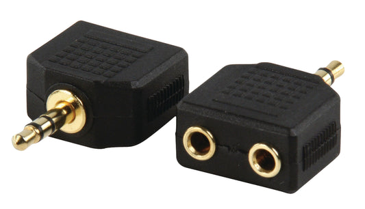 Valueline Stereo-Audio-Adapter 3.5 mm male - 2x 3.5 mm female Schwarz