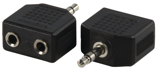 Valueline Stereo-Audio-Adapter 3.5 mm male - 2x 3.5 mm female Schwarz