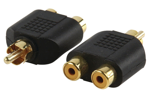 Valueline Mono-Audio-Adapter RCA male - 2x RCA female Schwarz