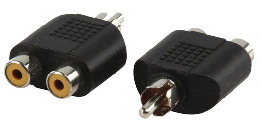 Valueline Mono-Audio-Adapter RCA male - 2x RCA female Schwarz