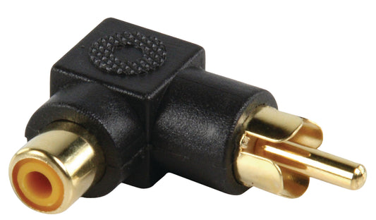 Valueline Stereo-Audio-Adapter 90° abgewinkelt RCA male - RCA female Schwarz