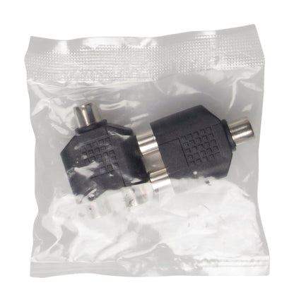 Valueline Stereo-Audio-Adapter RCA female - 2x RCA female Schwarz