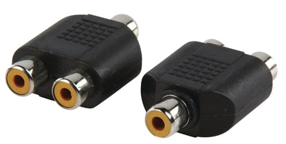 Valueline Stereo-Audio-Adapter RCA female - 2x RCA female Schwarz