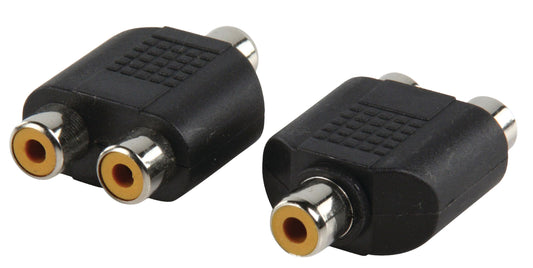 Valueline Stereo-Audio-Adapter RCA female - 2x RCA female Schwarz