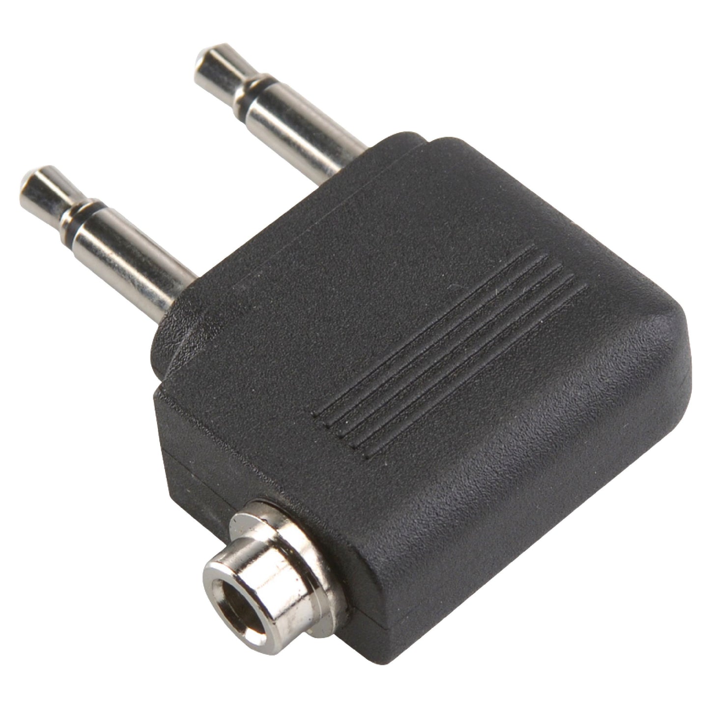 Valueline Stereo-Audio-Adapter 90° abgewinkelt 2x 3.5 mm male - 3.5 mm female Schwarz