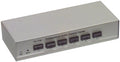 Valueline Lautsprecher-Schalter 2x 3.5 mm Buchse + 3x (2x Cinch Buchse) - 2x Cinch Buchse Silber