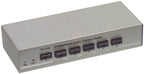 Valueline Lautsprecher-Schalter 2x 3.5 mm Buchse + 3x (2x Cinch Buchse) - 2x Cinch Buchse Silber