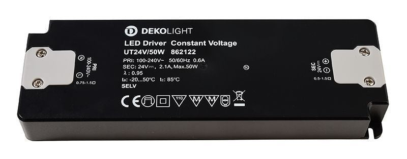 Deko-Light FLAT, CV, UT24V/50W  Schwarz