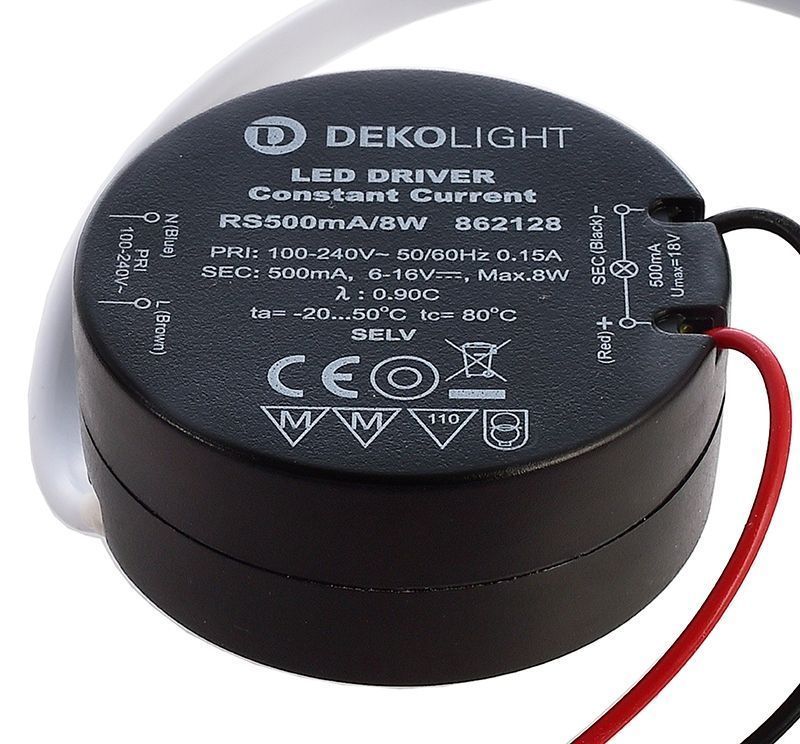 Deko-Light ROUND, CC, RS500mA/8W  Schwarz
