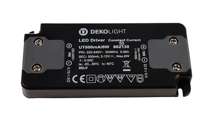 Deko-Light FLAT, CC, UT500mA/6W  Schwarz