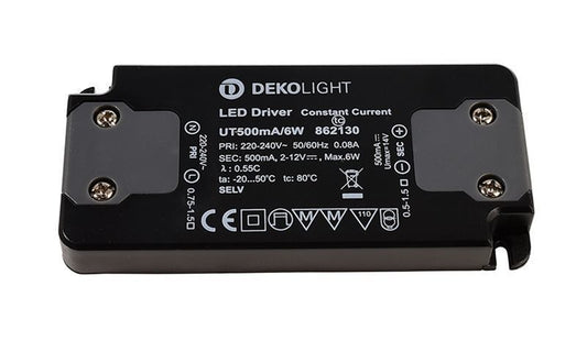 Deko-Light FLAT, CC, UT500mA/6W  Schwarz
