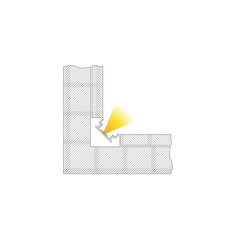 Deko-Light IP-Profile, U-flach AU-04-12  Silber-matt eloxiert