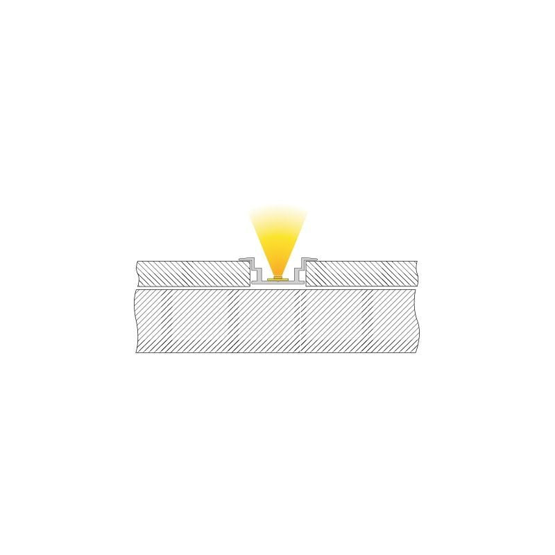 Deko-Light IP-Profil, T-flach ET-05-12  Silber-matt eloxiert