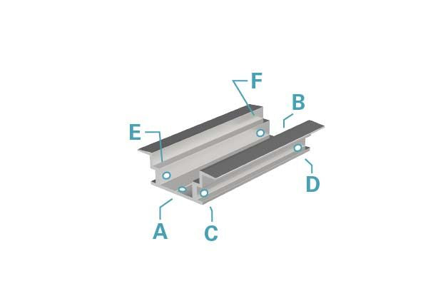 Deko-Light IP-Profil, T-flach ET-05-12  Silber-matt eloxiert