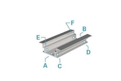 Deko-Light IP-Profil, T-flach ET-05-12  Silber-matt eloxiert