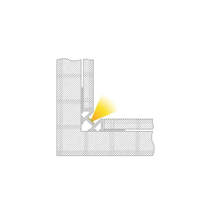 Deko-Light Fliesen-Profil Ecke innen EV-01-08  Silber-matt eloxiert