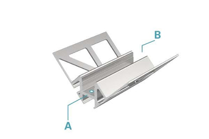 Deko-Light Fliesen-Profil Ecke innen EV-01-08  Silber-matt eloxiert