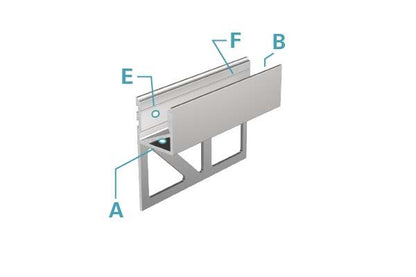Deko-Light Fliesen-Profil Abschluss EA-03-12  Silber eloxiert