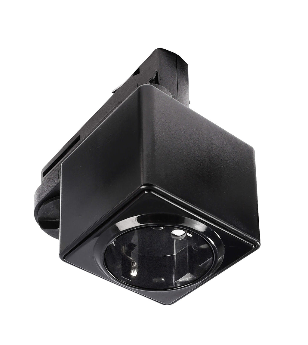 Deko-Light D Line Steckdosenadapter  Graphitschwarz RAL 9011