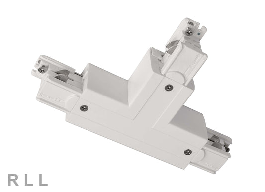 Deko-Light D Line T-Verbinder links-links-rechts mit Wechselmechanik  Verkehrsweiß RAL 9016