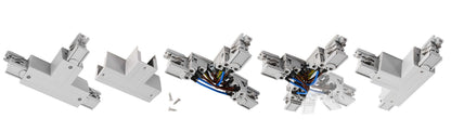 Deko-Light D Line T-Verbinder links-links-rechts mit Wechselmechanik  Graphitschwarz RAL 9011