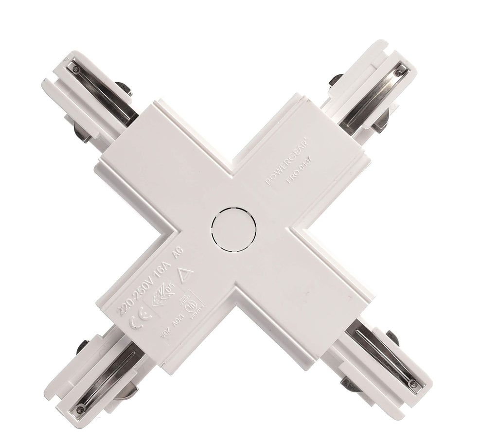 Deko-Light D Line X-Verbinder links-links-rechts-rechts  Verkehrsweiß RAL 9016