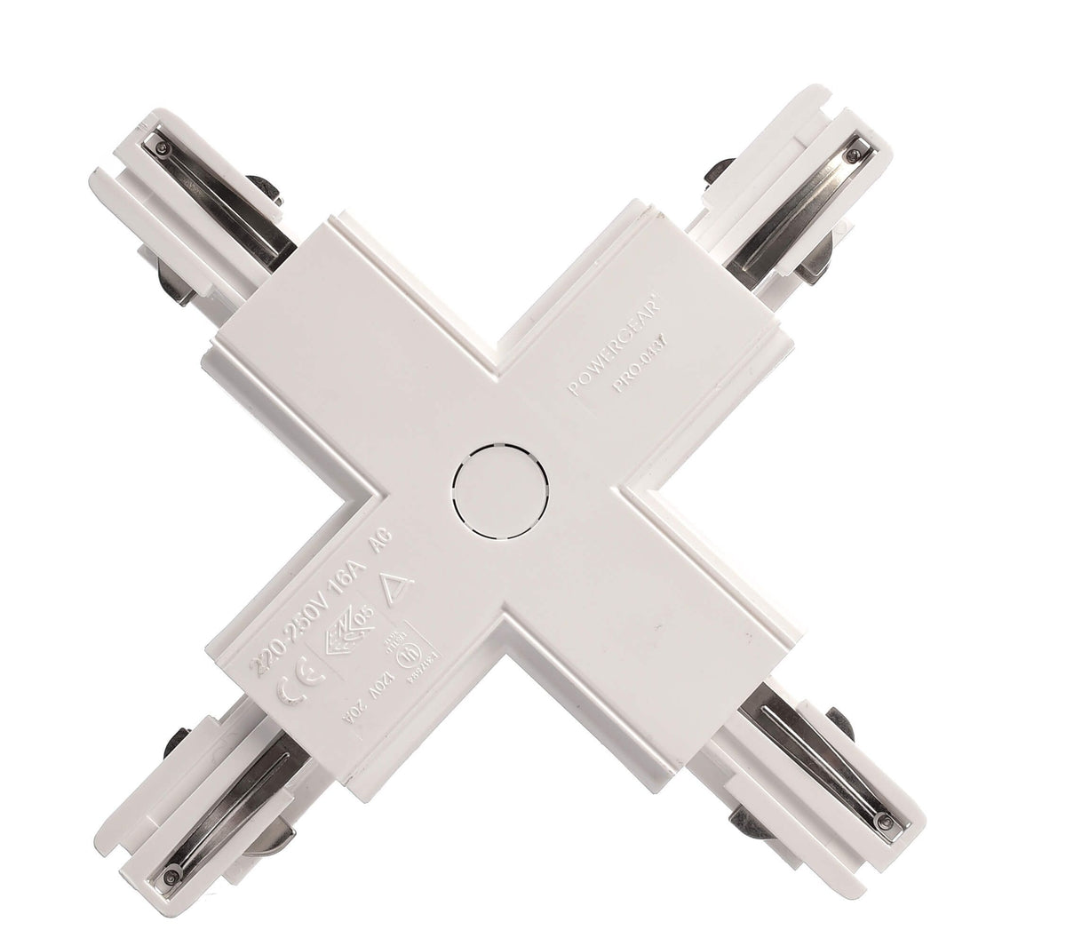 Deko-Light D Line X-Verbinder links-links-rechts-rechts  Verkehrsweiß RAL 9016