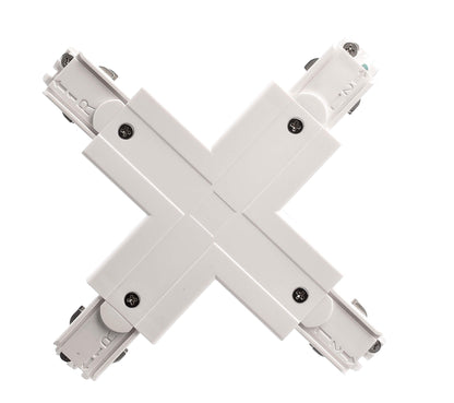 Deko-Light D Line X-Verbinder links-links-rechts-rechts  Verkehrsweiß RAL 9016
