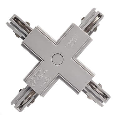 Deko-Light D Line X-Verbinder links-links-rechts-rechts  Fenstergrau RAL 7040