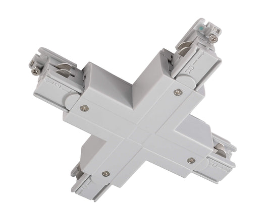 Deko-Light D Line X-Verbinder links-links-rechts-rechts  Fenstergrau RAL 7040