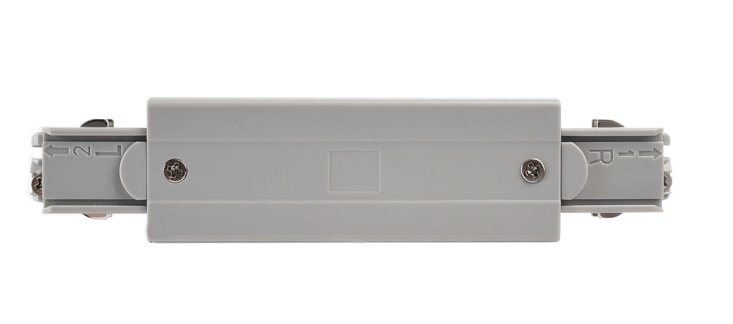Deko-Light D Line elektrischer Längsverbinder mit Einspeisemöglichkeit links-rechts  Fenstergrau RAL 7040