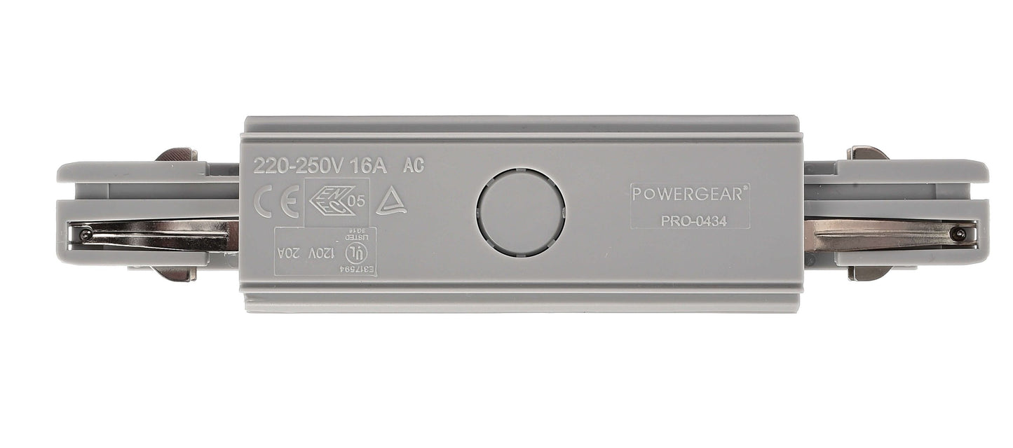 Deko-Light D Line elektrischer Längsverbinder mit Einspeisemöglichkeit links-rechts  Fenstergrau RAL 7040