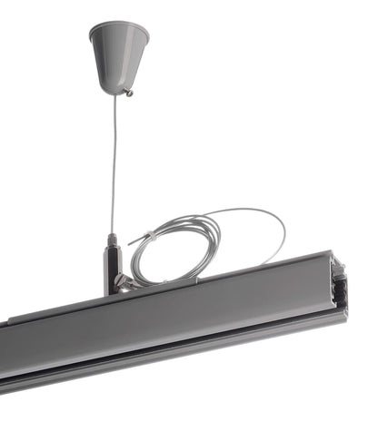 Deko-Light D Line Seilabhängungshalter mit Deckenrosette 1,5m  Verkehrsweiß RAL 9016