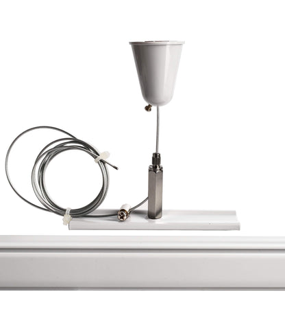 Deko-Light D Line Seilabhängungshalter mit Deckenrosette 1,5m  Verkehrsweiß RAL 9016