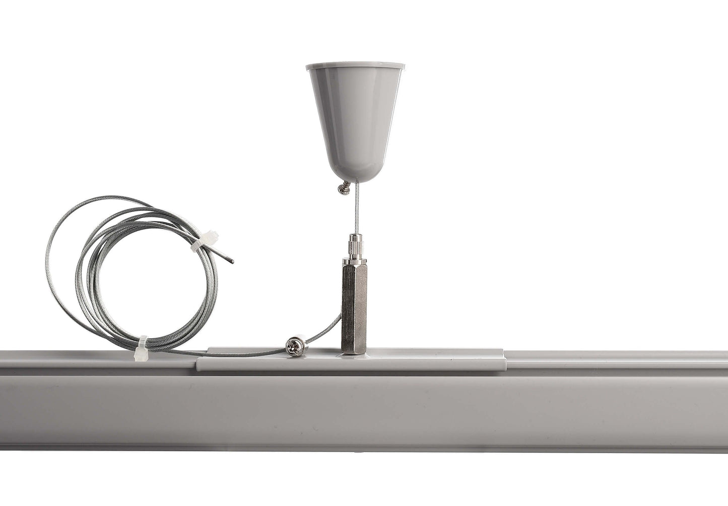 Deko-Light D Line Seilabhängungshalter mit Deckenrosette 1,5m  Fenstergrau RAL 7040