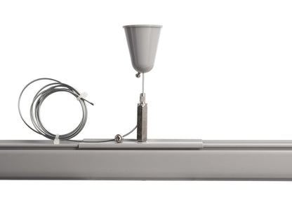 Deko-Light D Line Seilabhängungshalter mit Deckenrosette 1,5m  Fenstergrau RAL 7040