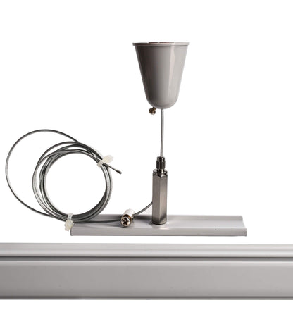 Deko-Light D Line Seilabhängungshalter mit Deckenrosette 1,5m  Fenstergrau RAL 7040