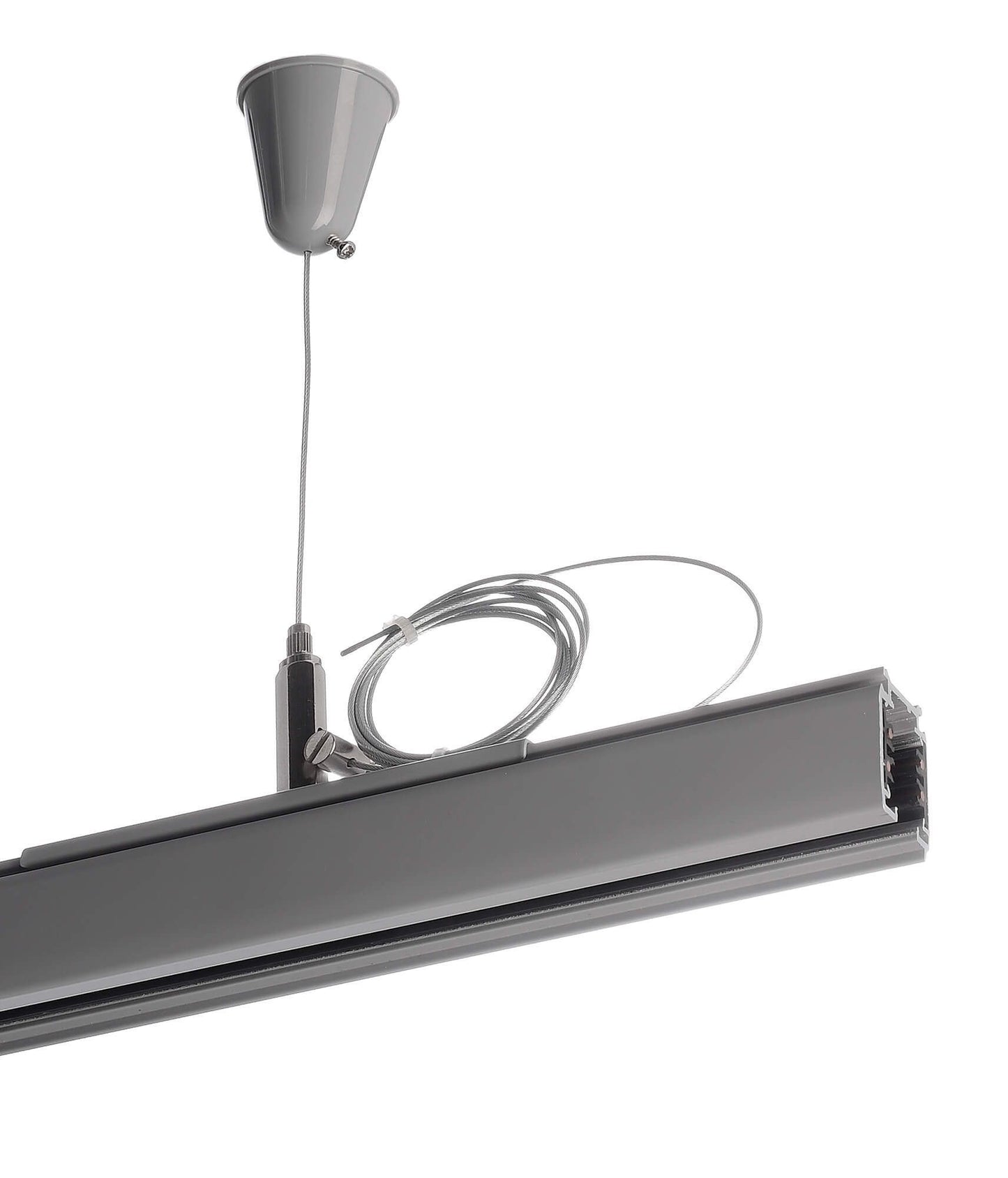 Deko-Light D Line Seilabhängungshalter mit Deckenrosette 1,5m  Fenstergrau RAL 7040